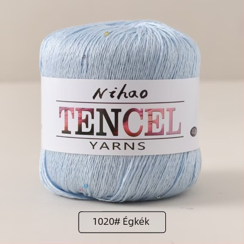 Kézi kötéshez való fonal – Tencel Sequin Lace szál, gyűrűs fonás, csomagos fonal, Mu Pai