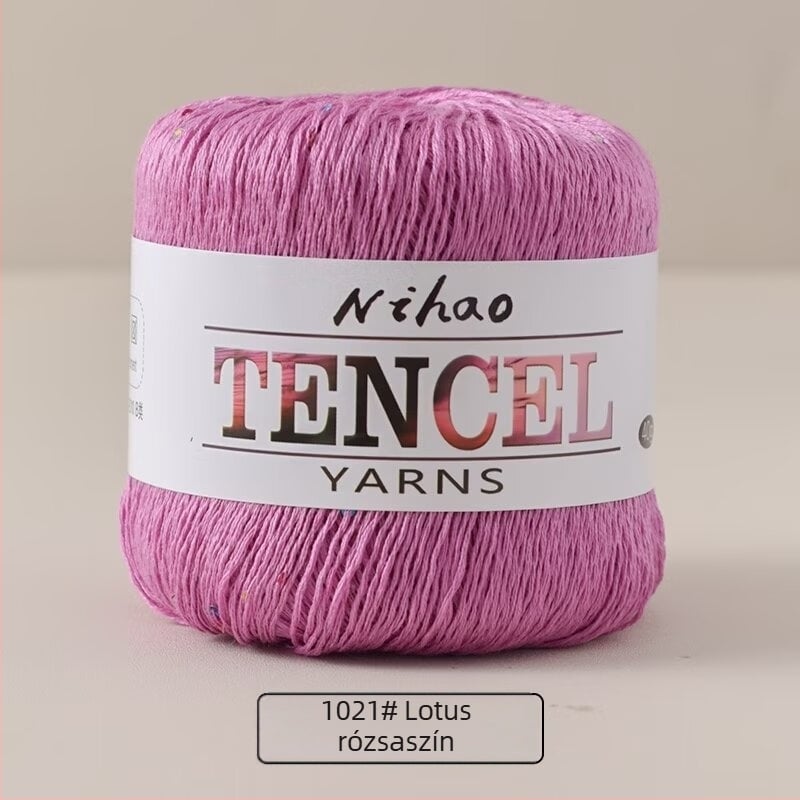Kézi kötéshez való fonal – Tencel Sequin Lace szál, gyűrűs fonás, csomagos fonal, Mu Pai
