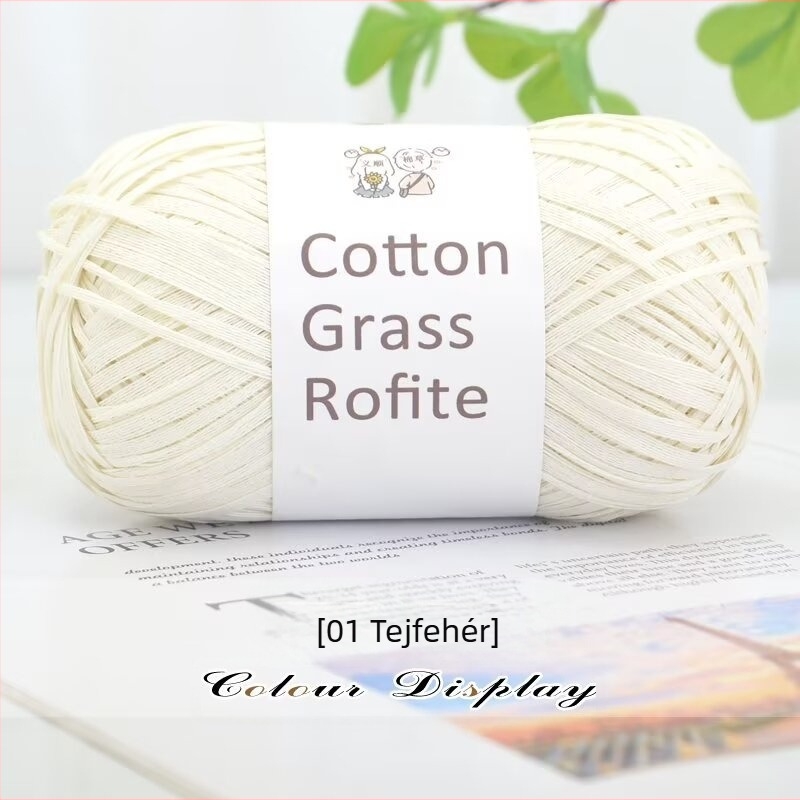 Kézzel kötött kiegészítők – Ino Cotton Grass Thread, gyapjú fonal (Márka: Ino; Fonalszál típusa: fonal; Folyamat: gyapjú; Fő cél: kézzel kötött; Szinonim: Cotton grass thread)