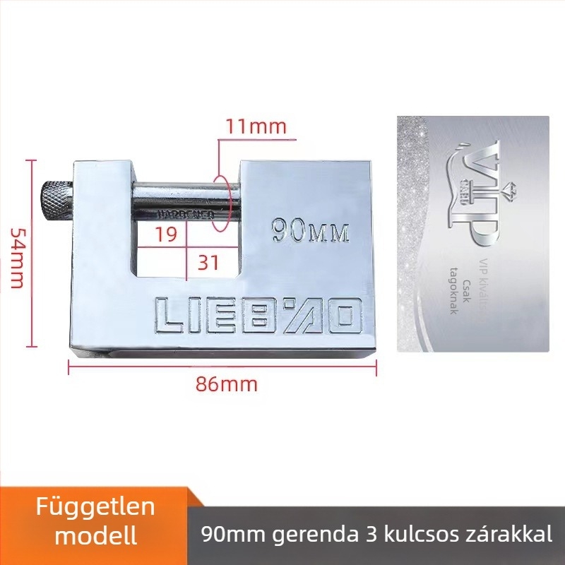 Háztartási lakat, téglalap alakú, vasból, modell 40-100, univerzális használat