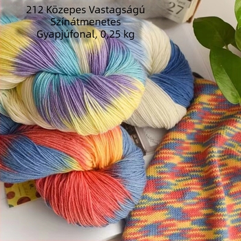 Sálhoz horgoláshoz való gyapjúfonal, fél-worstead, csoportos szál, márka Jiesheng