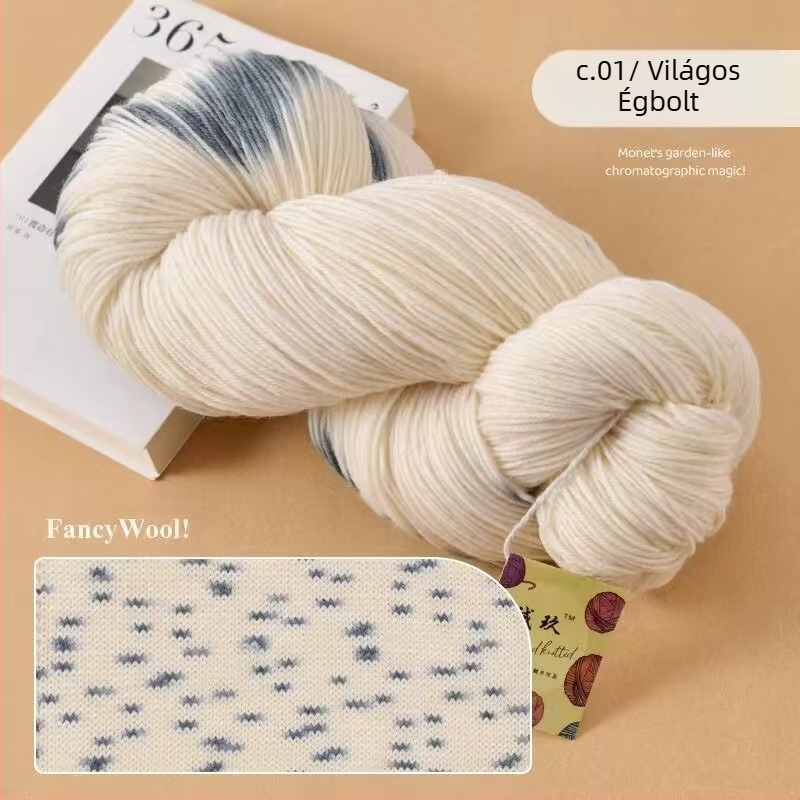 Sálhoz horgoláshoz való gyapjúfonal, fél-worstead, csoportos szál, márka Jiesheng