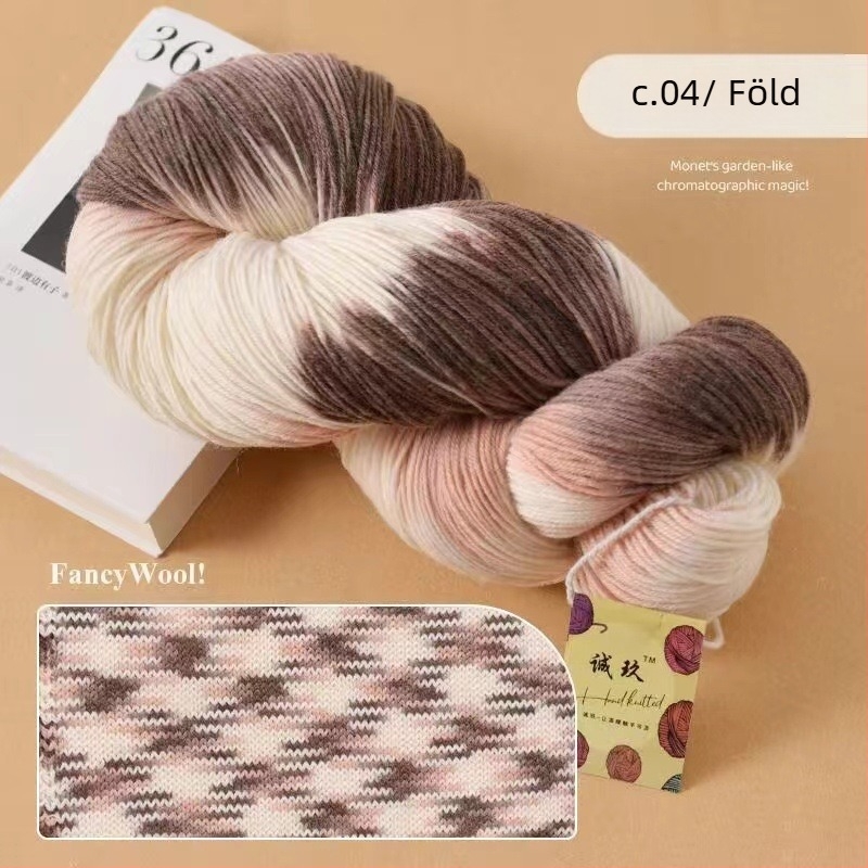 Sálhoz horgoláshoz való gyapjúfonal, fél-worstead, csoportos szál, márka Jiesheng