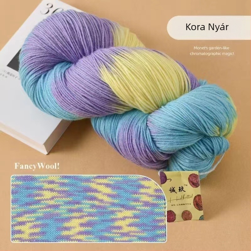 Sálhoz horgoláshoz való gyapjúfonal, fél-worstead, csoportos szál, márka Jiesheng