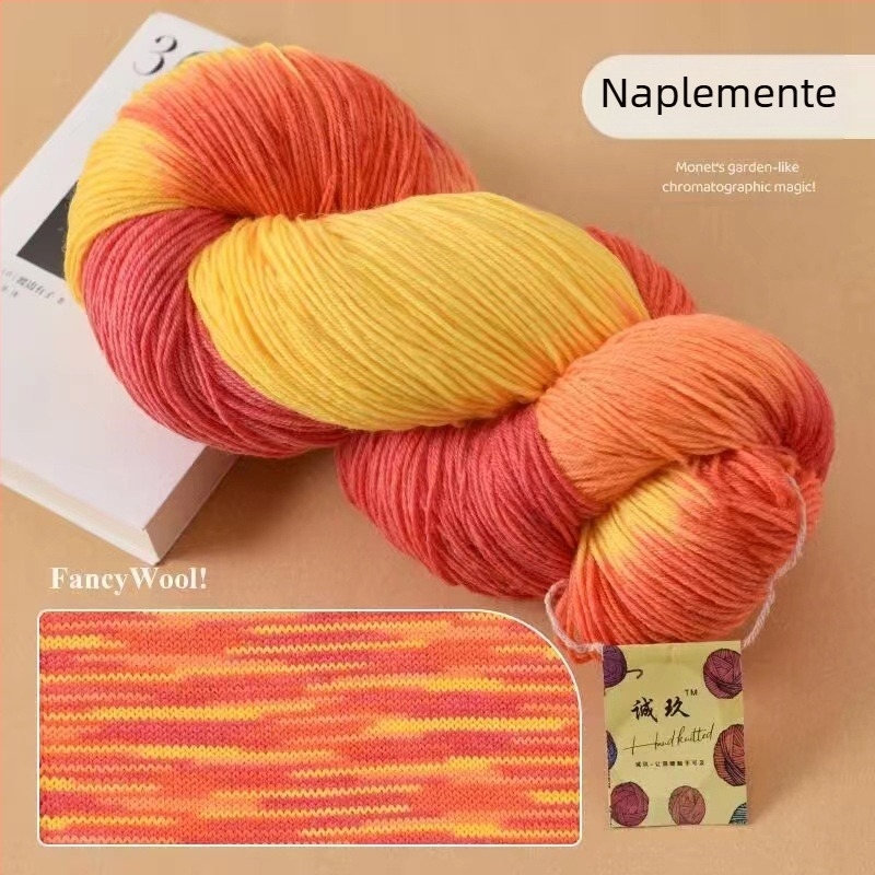 Sálhoz horgoláshoz való gyapjúfonal, fél-worstead, csoportos szál, márka Jiesheng