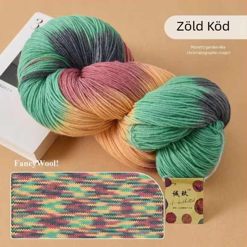 Sálhoz horgoláshoz való gyapjúfonal, fél-worstead, csoportos szál, márka Jiesheng