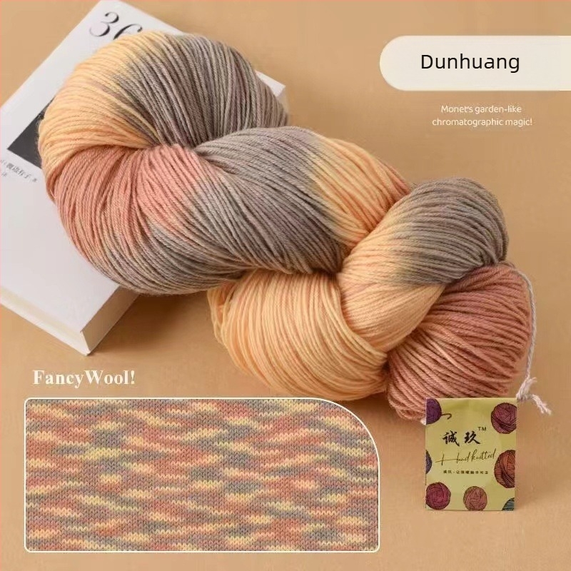 Sálhoz horgoláshoz való gyapjúfonal, fél-worstead, csoportos szál, márka Jiesheng