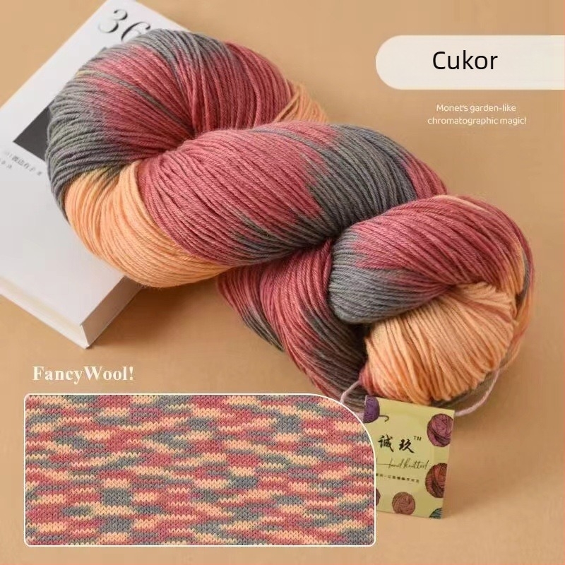 Sálhoz horgoláshoz való gyapjúfonal, fél-worstead, csoportos szál, márka Jiesheng