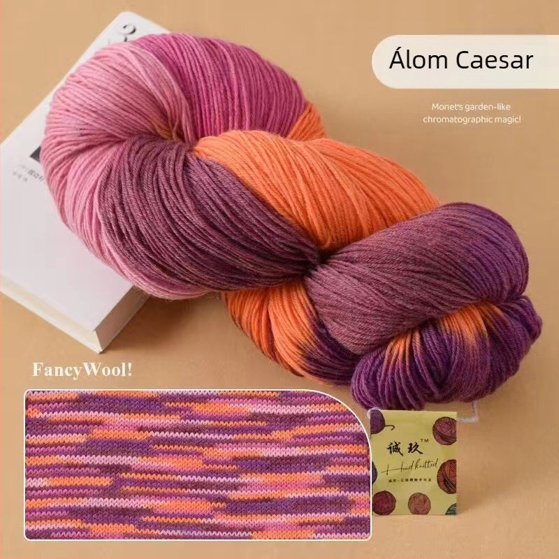 Sálhoz horgoláshoz való gyapjúfonal, fél-worstead, csoportos szál, márka Jiesheng