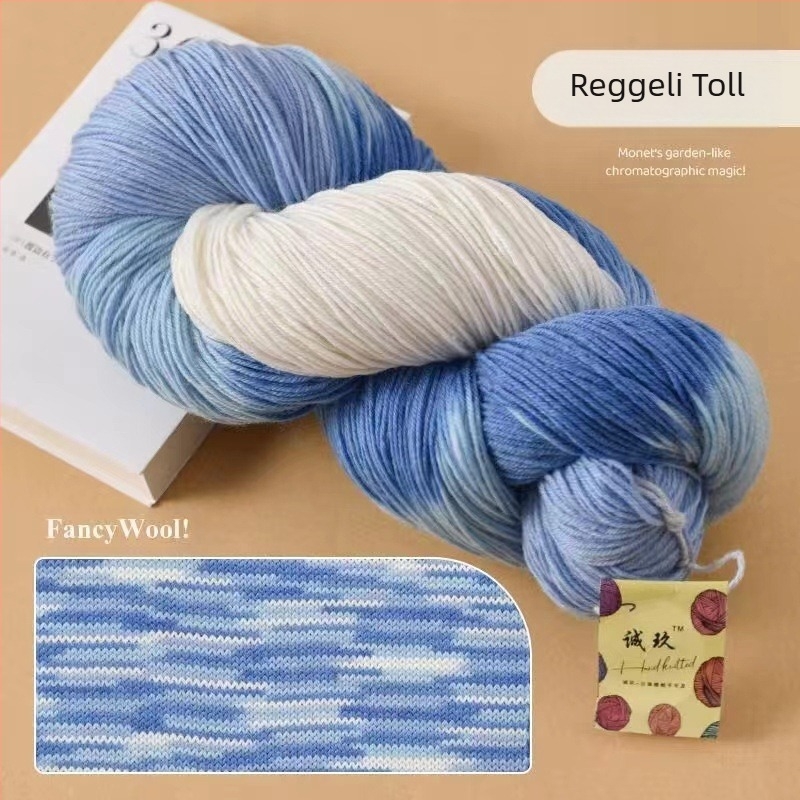 Sálhoz horgoláshoz való gyapjúfonal, fél-worstead, csoportos szál, márka Jiesheng