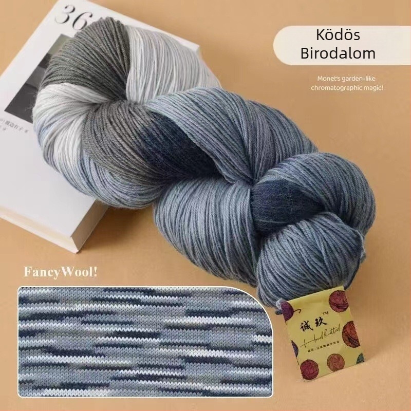 Sálhoz horgoláshoz való gyapjúfonal, fél-worstead, csoportos szál, márka Jiesheng