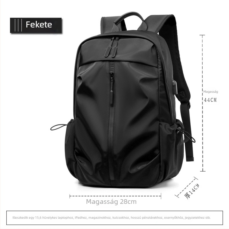 Uniszex laptop hátizsák üzleti és utazási célokra – Oxford anyag, vízálló, Modell 5007, Kapacitás 20 L alatt