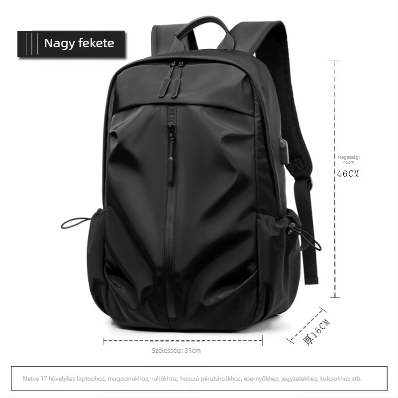 Uniszex laptop hátizsák üzleti és utazási célokra – Oxford anyag, vízálló, Modell 5007, Kapacitás 20 L alatt