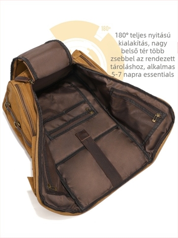 Nemes vászon hátizsák mindennapi használatra, 20–35L, uniszex, 15 hüvelykes laptophoz, utcai stílus