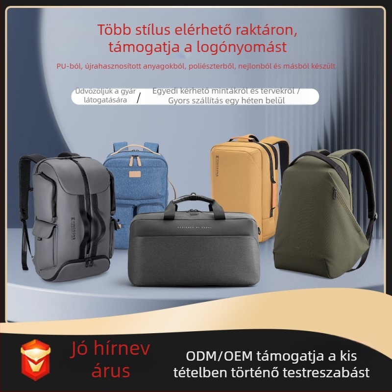 Uniszex technikai divat hátizsák mindennapi használatra, poliészter, bővíthető kapacitás 20-35 L, kompatibil 15 hüvelykes laptophoz