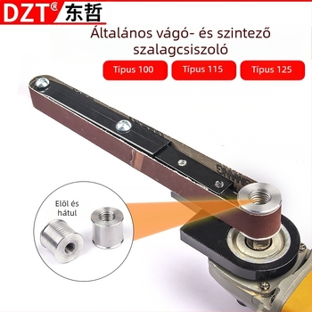 Ipari szintű pneumatikus szalagcsiszoló szögfejjel, 350 mm hosszú, Dzt/Dongzhe