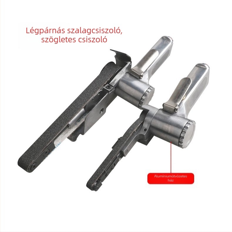 Ipari szintű pneumatikus szalagcsiszoló szögfejjel, 350 mm hosszú, Dzt/Dongzhe