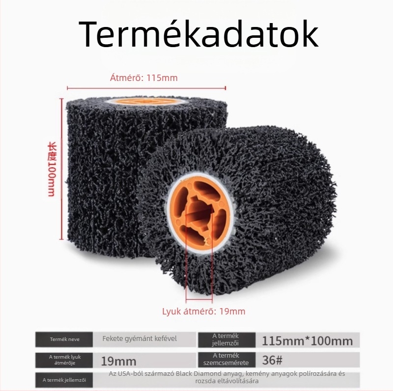 3M Brushed Wheel fémek polírozásához nylonos hátlap, gyémánt abrazív, Brushed wheel sorozat, rozsda eltávolítás