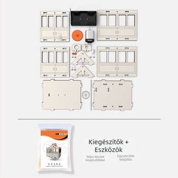 Fából készült STEM oktatási készlet: felvonó modell kosárral, DIY, elektromos, többfunkciós, 7–14 éveseknek