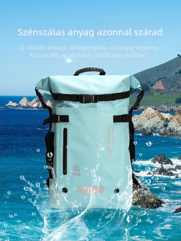 30L szénszálas vízálló hátizsák száraz–nedves elválasztással és több zsebbel