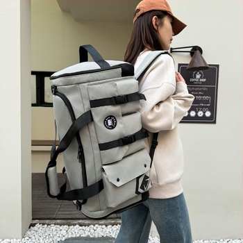 Uniszex sporttáska edzésekhez, 20-35L, Oxford anyag, vízálló, száraz–nedves rekesz, Yuyi márka