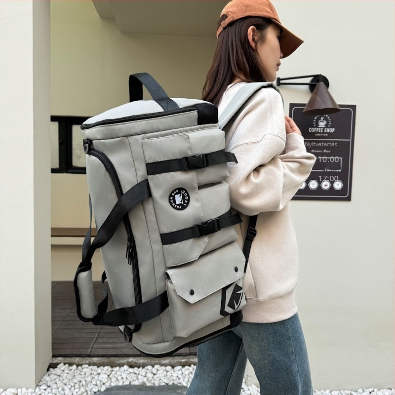 Uniszex sporttáska edzésekhez, 20-35L, Oxford anyag, vízálló, száraz–nedves rekesz, Yuyi márka