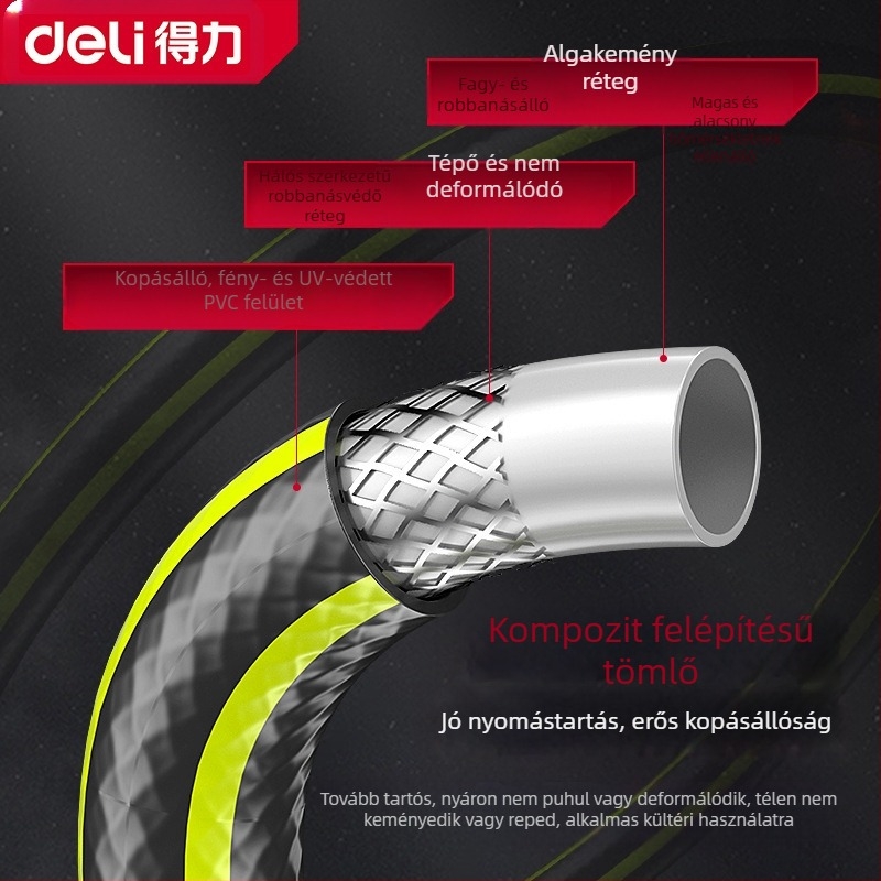 Rugalmas PVC vízcső, fagyálló, nagy nyomású, törésálló, autómosáshoz és öntözéshez
