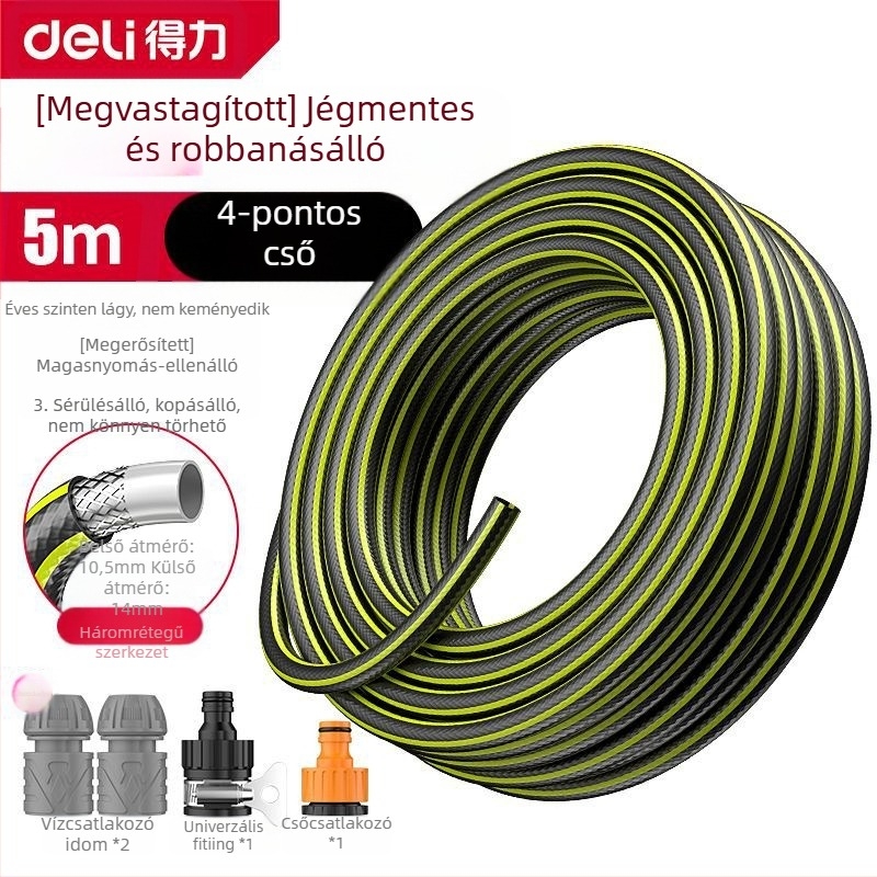 Rugalmas PVC vízcső, fagyálló, nagy nyomású, törésálló, autómosáshoz és öntözéshez