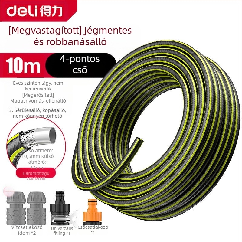 Rugalmas PVC vízcső, fagyálló, nagy nyomású, törésálló, autómosáshoz és öntözéshez