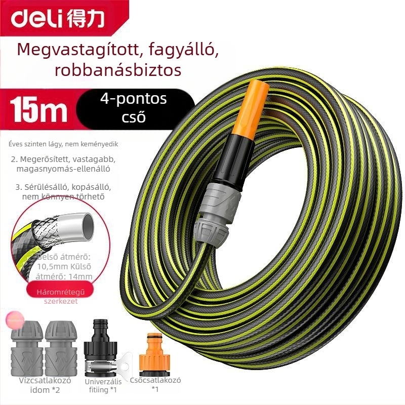 Rugalmas PVC vízcső, fagyálló, nagy nyomású, törésálló, autómosáshoz és öntözéshez