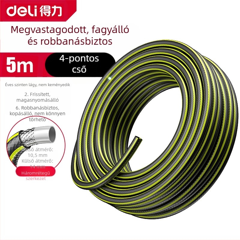 Rugalmas PVC vízcső, fagyálló, nagy nyomású, törésálló, autómosáshoz és öntözéshez