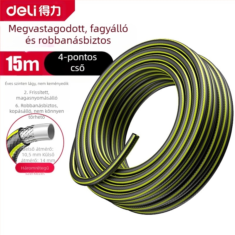 Rugalmas PVC vízcső, fagyálló, nagy nyomású, törésálló, autómosáshoz és öntözéshez