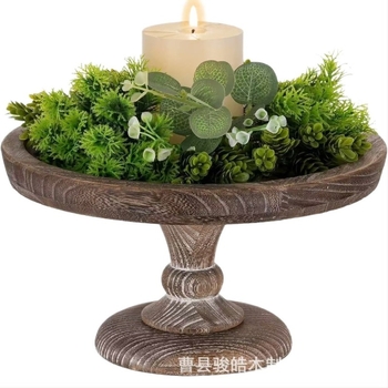 Junhao Fa tál gyertyákhoz, szabálytalan alak, modern minimalista stílus, személyre szabható, logó nyomtatása lehetséges