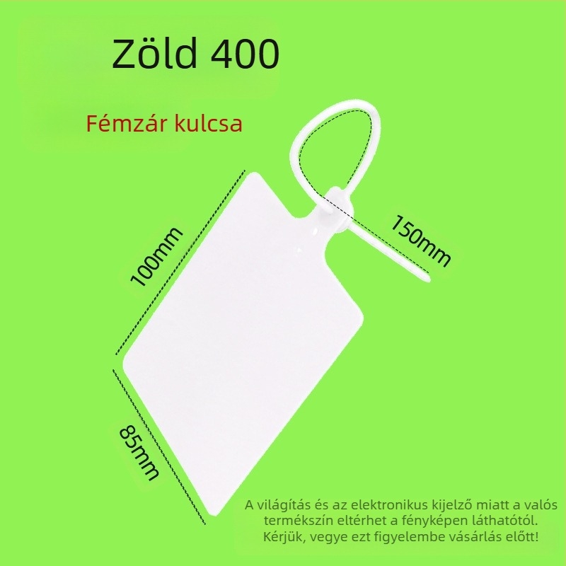 Plasztikus logisztikai akasztós címke, lézeres nyomtatás, testre szabható, PP alapanyag, márka AFD Anfenda, azonosító címke