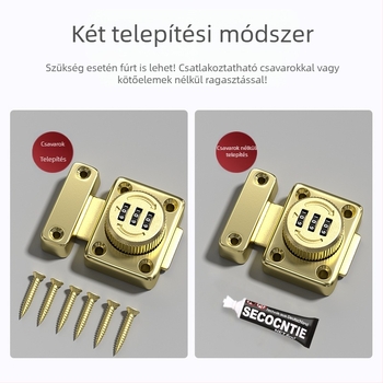 Butterfly latch jelszó forgó mechanizmussal, cinkötvözet, matt/fényes felület, modern stílus