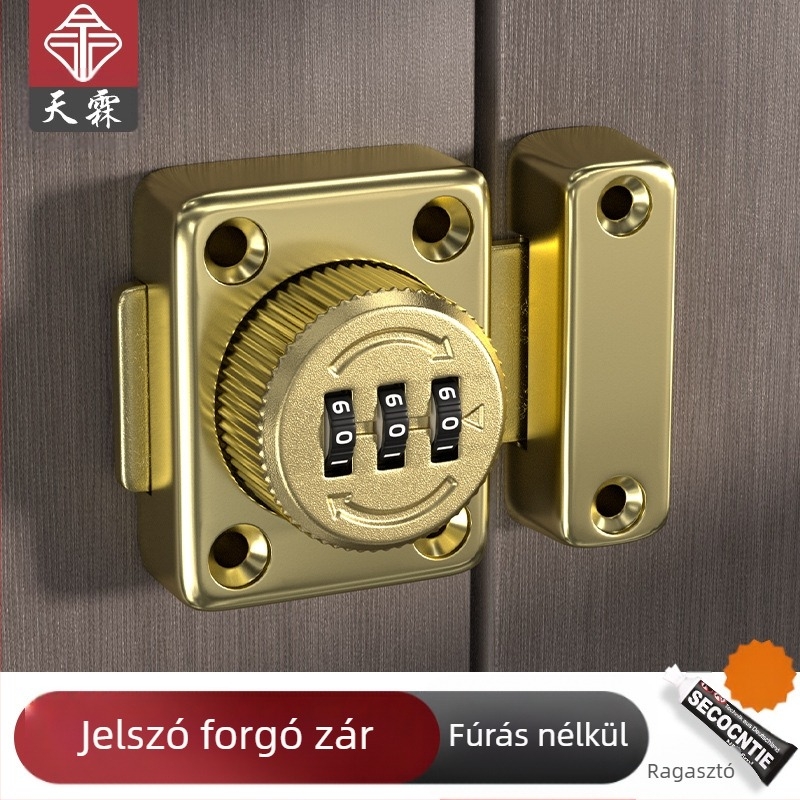 Butterfly latch jelszó forgó mechanizmussal, cinkötvözet, matt/fényes felület, modern stílus