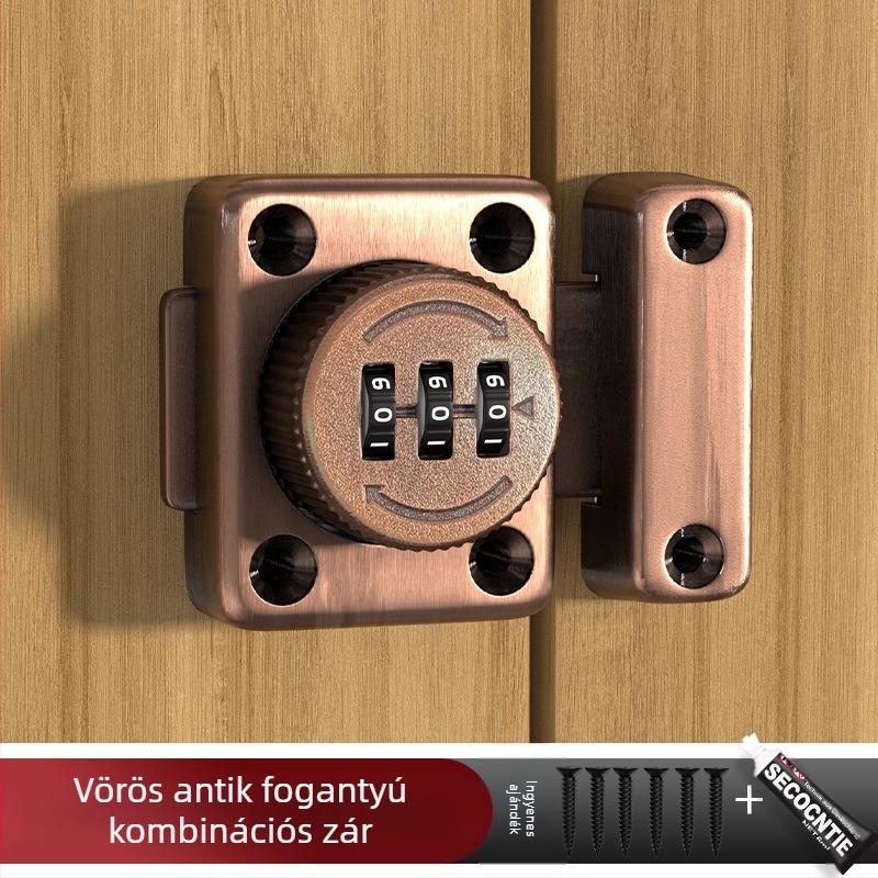 Butterfly latch jelszó forgó mechanizmussal, cinkötvözet, matt/fényes felület, modern stílus