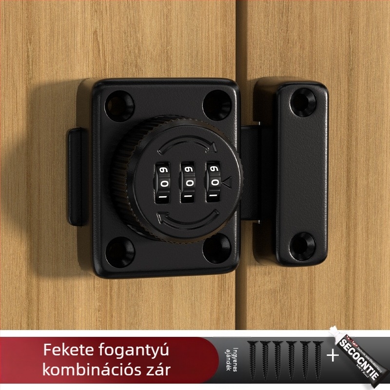 Butterfly latch jelszó forgó mechanizmussal, cinkötvözet, matt/fényes felület, modern stílus