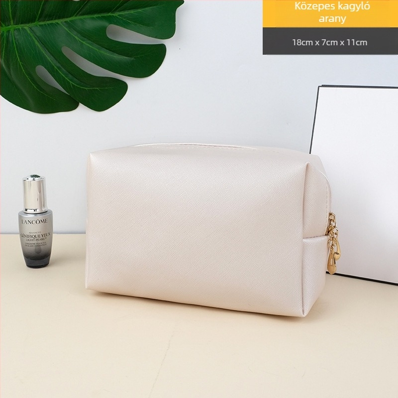Utazó kozmetikai táska — PU bőr, vízálló, poliészter bélés, uniszex, kézben hordozható