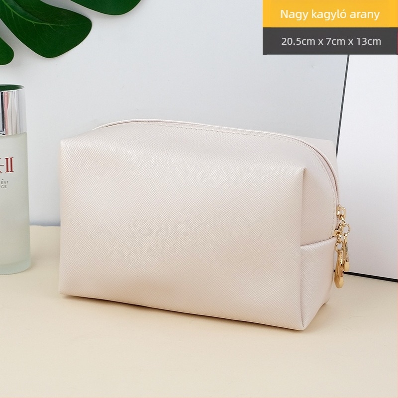 Utazó kozmetikai táska — PU bőr, vízálló, poliészter bélés, uniszex, kézben hordozható