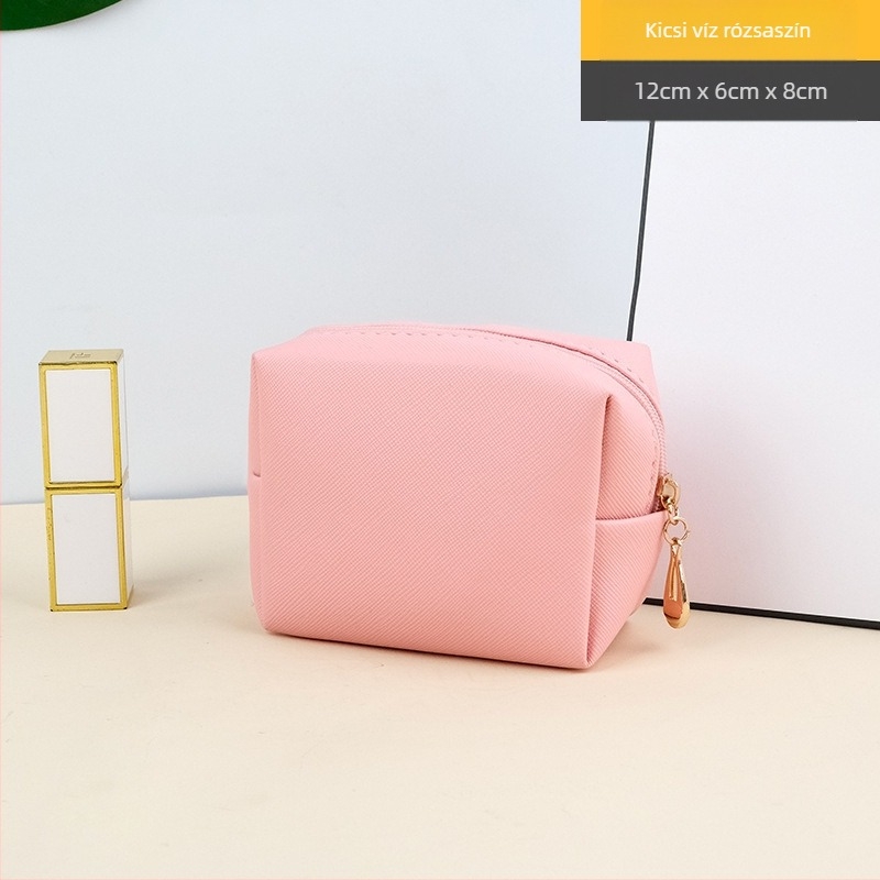 Utazó kozmetikai táska — PU bőr, vízálló, poliészter bélés, uniszex, kézben hordozható