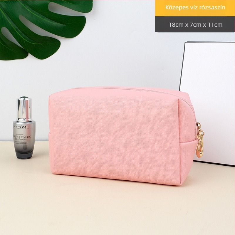Utazó kozmetikai táska — PU bőr, vízálló, poliészter bélés, uniszex, kézben hordozható