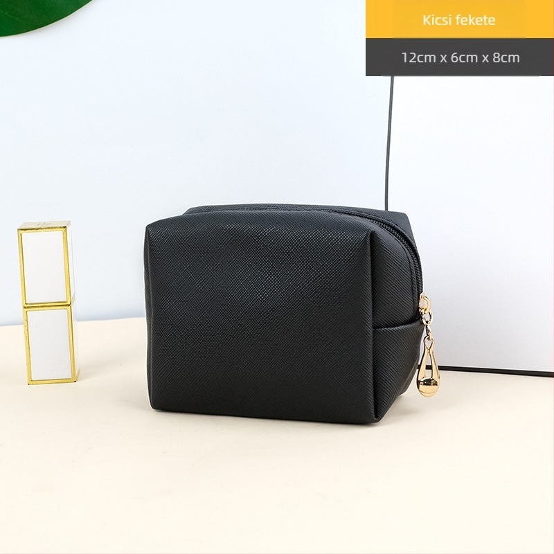 Utazó kozmetikai táska — PU bőr, vízálló, poliészter bélés, uniszex, kézben hordozható