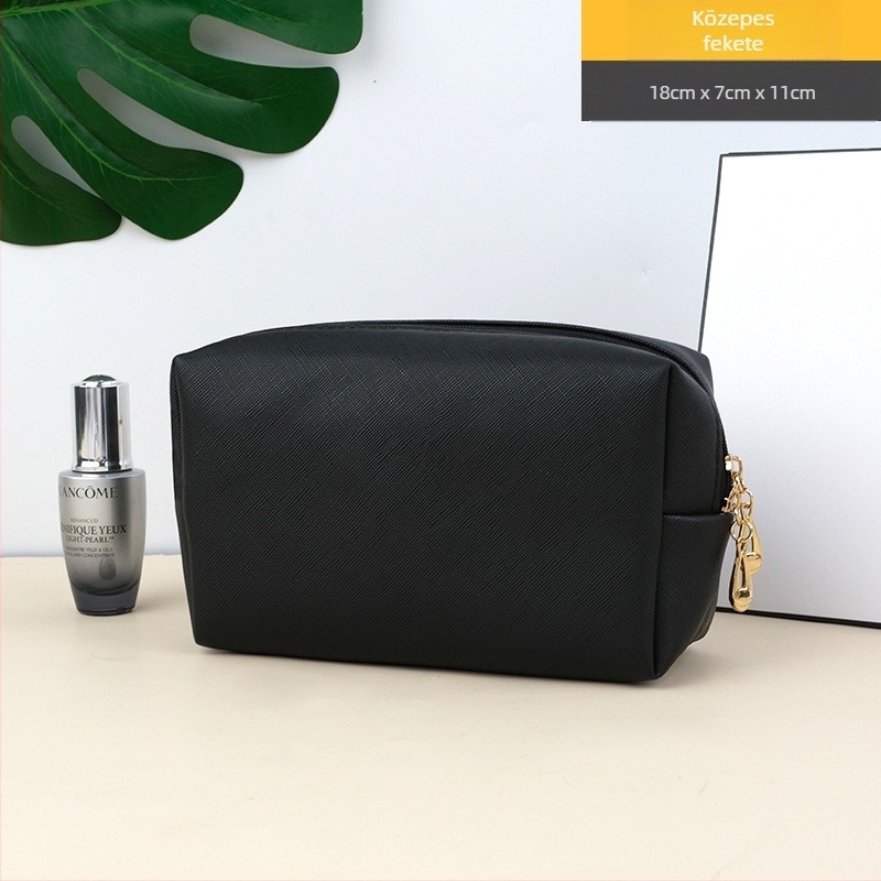 Utazó kozmetikai táska — PU bőr, vízálló, poliészter bélés, uniszex, kézben hordozható