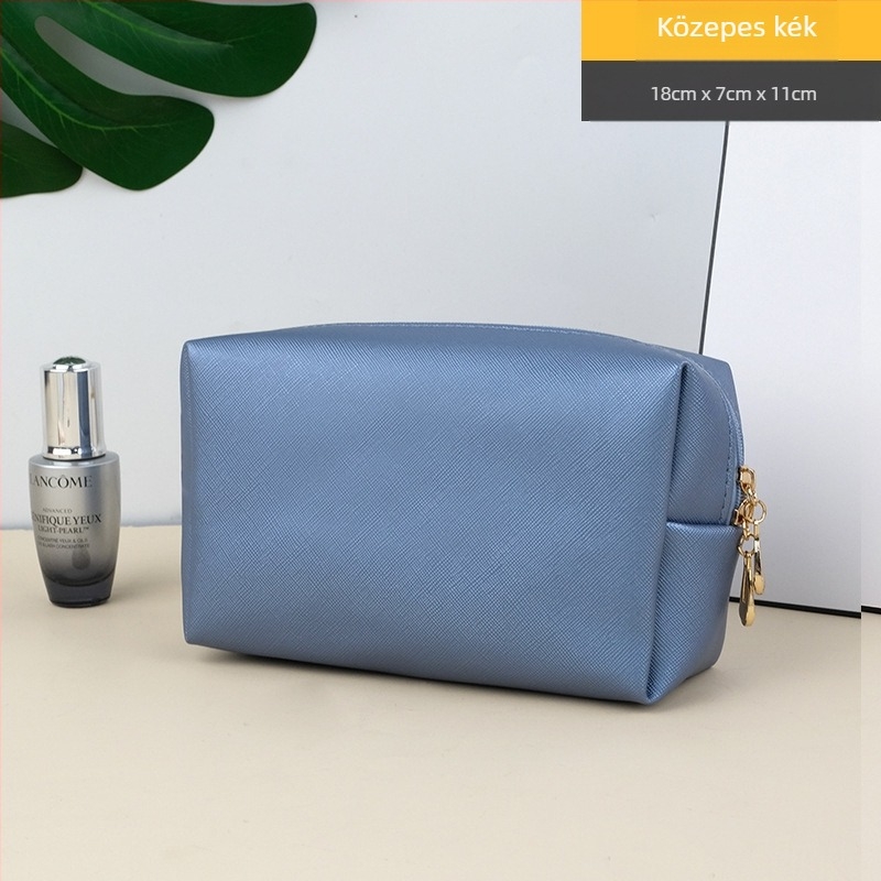 Utazó kozmetikai táska — PU bőr, vízálló, poliészter bélés, uniszex, kézben hordozható