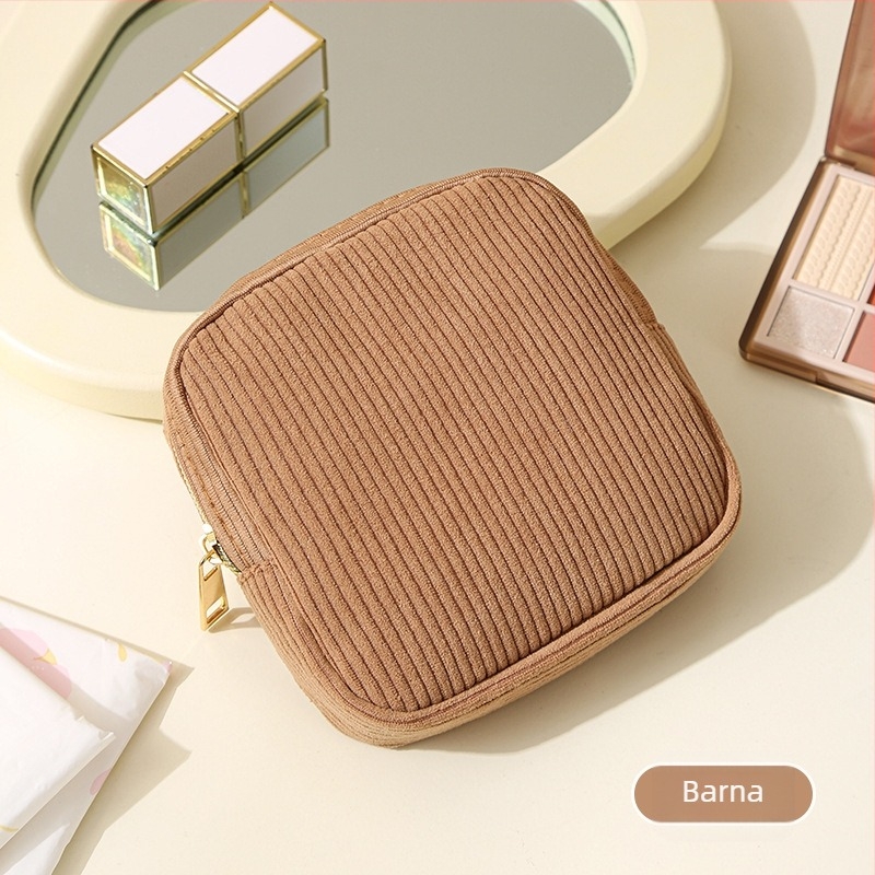 HD-293 Corduroy tároló taska higiéniai betétekhez — kocka alakú, ultra könnyű és összecsukható, utazáshoz