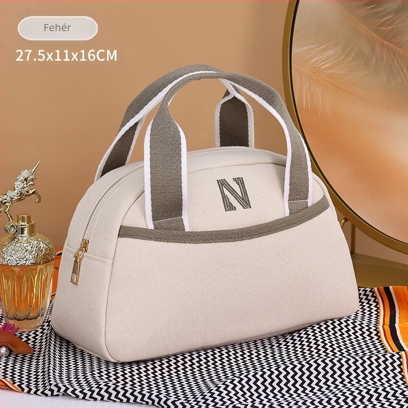 Nagy kapacitású vászontáska kozmetikumokhoz, vízálló, ultra könnyű, kopásálló és száraz–nedves szétválasztás.