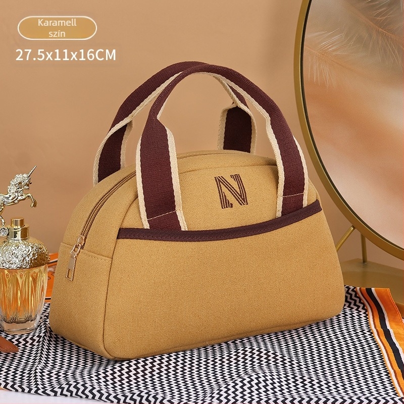 Nagy kapacitású vászontáska kozmetikumokhoz, vízálló, ultra könnyű, kopásálló és száraz–nedves szétválasztás.