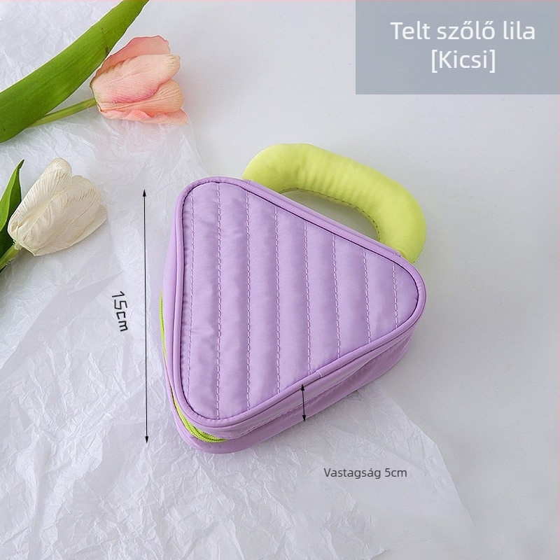 Sminktáska, hordozható, vízálló, ultra-könnyű, egyszínű dizájn, poliészter bélés