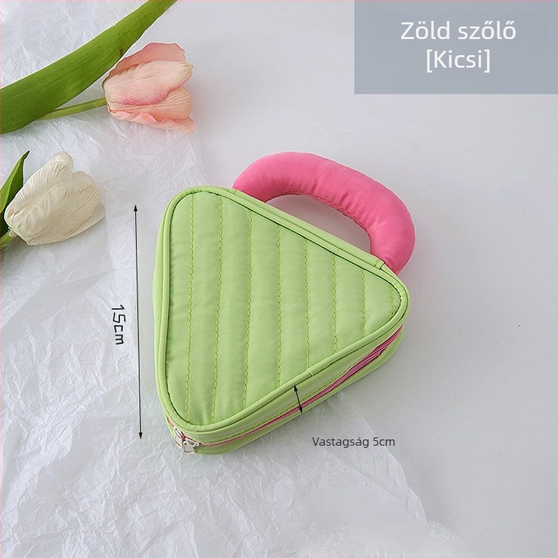 Sminktáska, hordozható, vízálló, ultra-könnyű, egyszínű dizájn, poliészter bélés